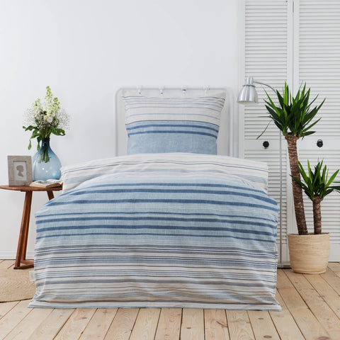 KH ASPEN BLUE DUVET COVER SET (155X220+80X80) DEU