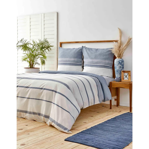 KH INDIGO DOBBY WOVEN DUVET COVER SET (200X200+2*80X80) DEU