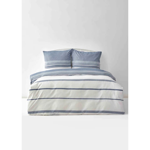 KH INDIGO DOBBY WOVEN DUVET COVER SET (200X200+2*80X80) DEU