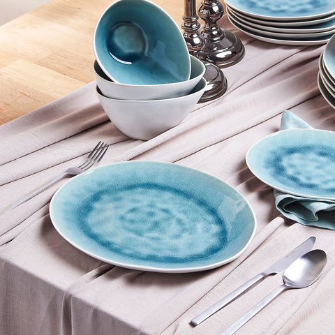 KARACA TURQUOISE REACTIVE 18 PIECE DINNER SET FOR 6 PEOPLE