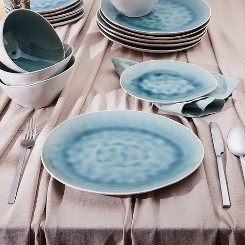 KARACA TURQUOISE REACTIVE 18 PIECE DINNER SET FOR 6 PEOPLE