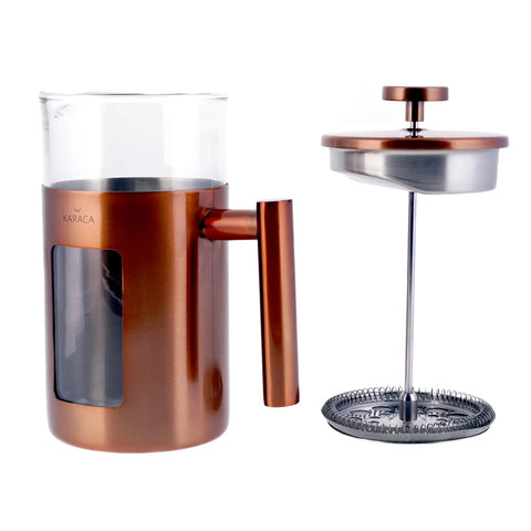 Karaca cafetière, borosilicaatglas en koper