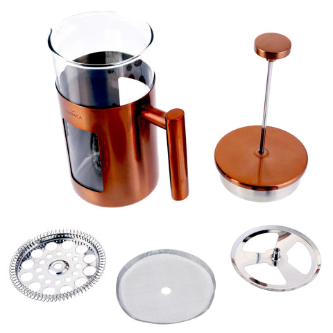 Karaca cafetière, borosilicaatglas en koper