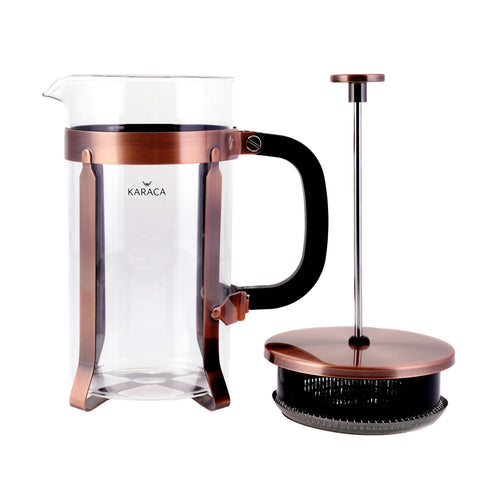 Karaca cafetière, borosilicaatglas en koper 1000 ml