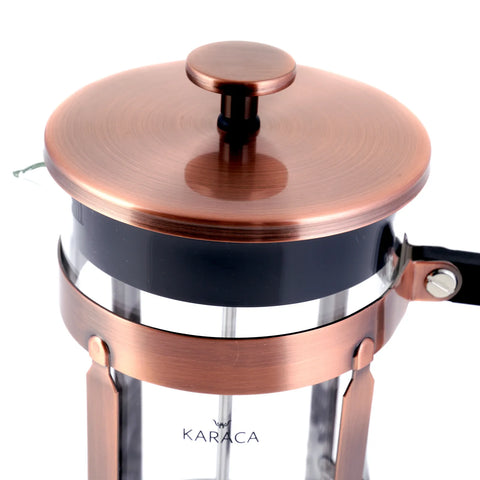 Karaca cafetière, borosilicaatglas en koper 1000 ml