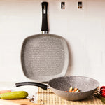 Karaca Gris Bio Granit Wok and Grill Set