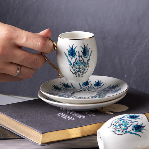 Karaca Iznik koffieservies voor 6 personen, 80 ml