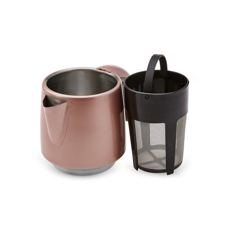 Karaca Daystar 2-in-1 theemaker met stalen theepot, roségoud