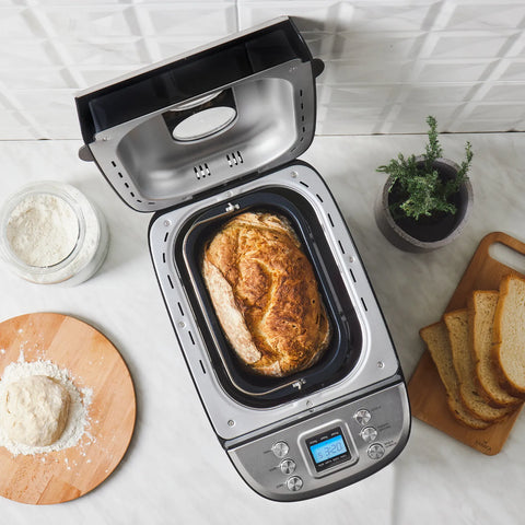 Karaca BakeXL Kneading, Jam, Yogurt, Bread Maker Inox, 1500 g, 45 Different Recipes with Booklet