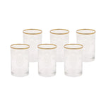 Karaca Beril 6 Pcs Coffee Side Water Glass Gold