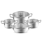 Karaca Alaz 8 Piece Steel Cookware Set