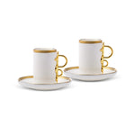 Karaca Sahmeran White  Coffee Cup Set for 2 Person 100 mlKaraca Şahmeran White  Coffee Cup Set for 2 Person 100 ml