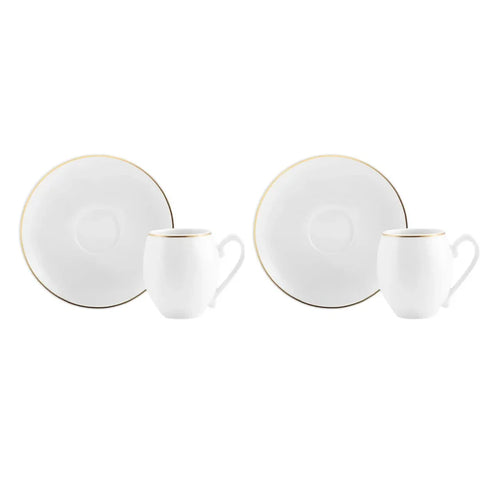 Karaca Iznik white set of 2 coffee cups 90 ml