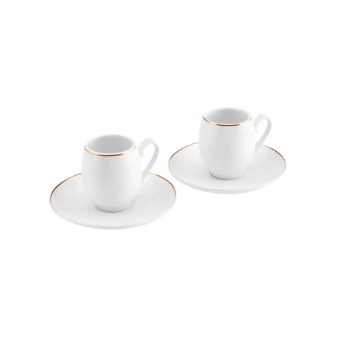 Karaca Iznik white set of 2 coffee cups 90 ml