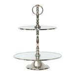 Karaca Home Line Decorative 2 Tier Silver Cake Stand 25 cm