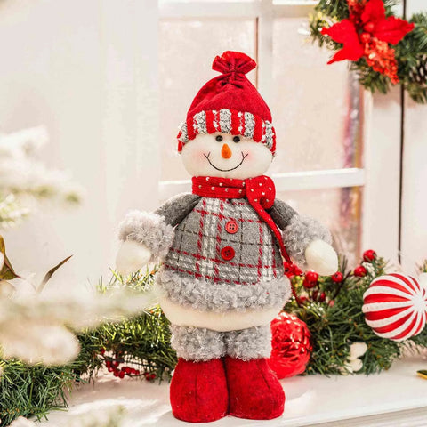 NY23 STANDING SNOWMAN PELUŞ OBJE 34CM