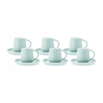 Karaca Datca 6 Person Coffee Cup Set Blue 90 ml