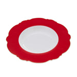 Karaca Romantic Red Porcelain Deep Plate 23 cm