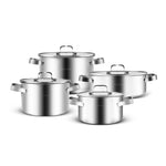 Karaca PowerSteel 316+ Noa Steel 8 Piece Cookware Set