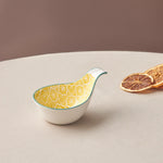 Karaca Floral Yellow Drip Snack Bowl/Sauce Cup 10 cm