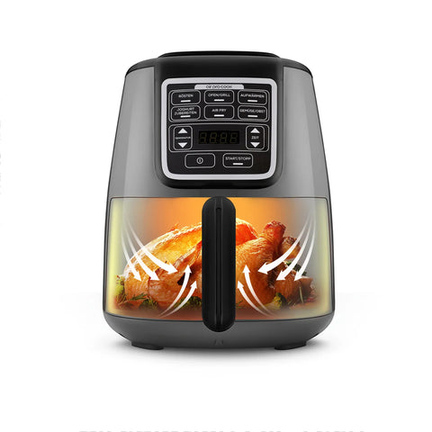 Karaca Air Cook, XL airfryer, ruimtegrijs/zwart