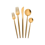 Karaca Jupiter Matte Gold 60 Piece Cutlery Set for 12 Person with Boxed 