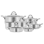 Karaca Ada 12 Piece Steel Pot Set