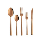 Karaca 30 Piece 6 Person Tivoli Rosegold Cutlery (Knife, Fork And Spoon) Set