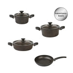 Karaca Biogranit Black Gold Induction Base 7 Piece Cookware Set