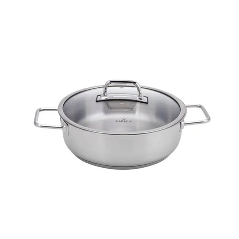 Karaca Galaxy stalen brede pan voor auberginegerechten 24 cm 3,0 liter