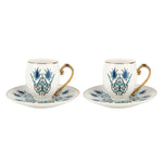 Karaca Iznik Coffee Cup Set For 2