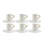 Karaca Aged Coffee Cup Set for 6 Person