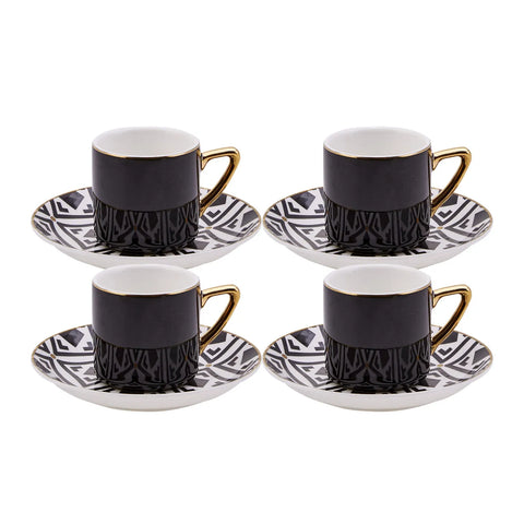 Karaca monochrome koffiekopjesset voor 4 personen