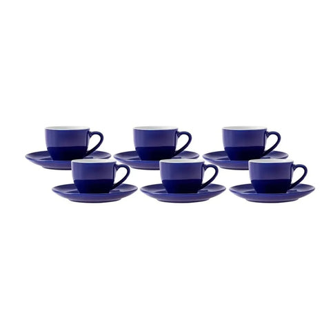 Karaca Navy espressokopjesset voor 6 personen