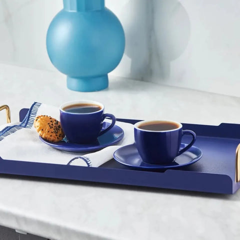 Karaca Navy espressokopjesset voor 6 personen