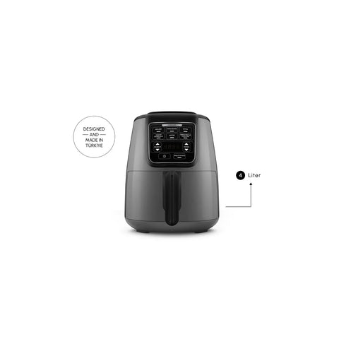 Karaca Air Pro Cook met bakfunctie - XL airfryer, ruimtegrijs/zwart