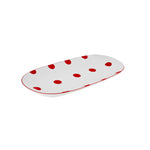 Karaca Polka Dot Porcelain White Platter 26 cm