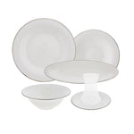 Karaca Fine Pearl New Fame 6 Person Breakfast and Serveware Set, 26 Piece