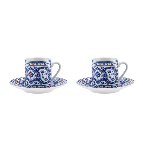 Karaca Gülhane, set koffiekopjes, 2 personen, 80 ml