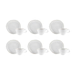 Karaca Streamline Middle Tea Cup Set for 6 Person 200ml