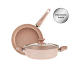 Karaca Biogranite Induction Cookware Set 2 Piece Rose Gold