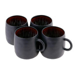 Karaca Black Galactic Reactive Mug Set of 4