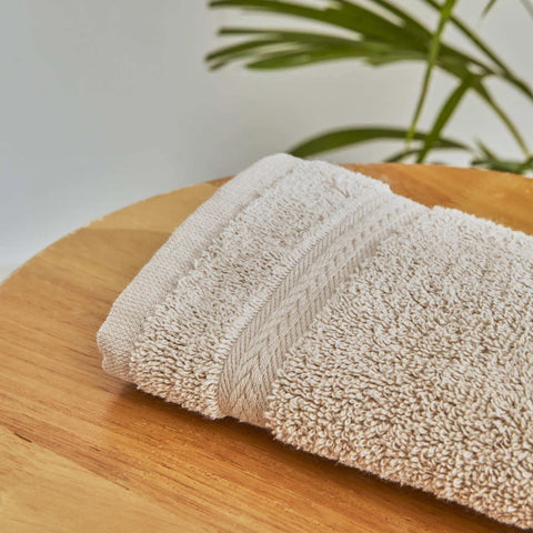 KARACA WHEAT MOCHA %100 COTTON GUEST TOWEL 30X50 CM