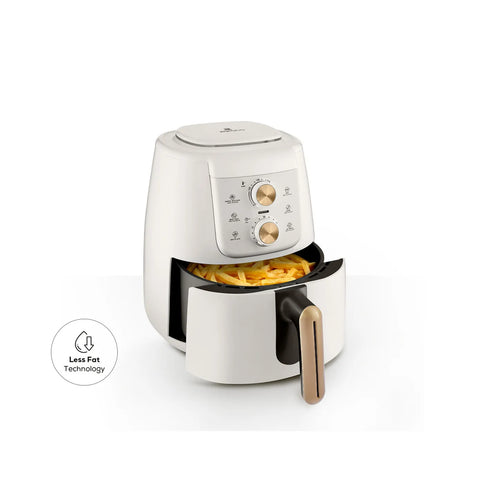 Karaca Air Cook, handmatige XL airfryer, crèmekleurig/goud