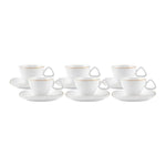 Karaca Middle Koffiekopset 80 ml voor 6 Personen