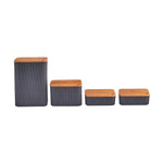 Karaca Massimo 4-piece Storage Container Set Anthracite