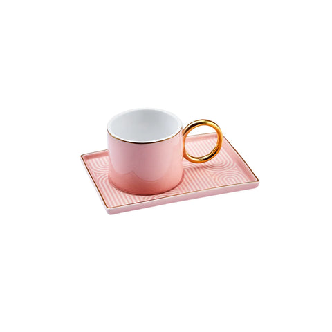 Karaca Soho Coffee Cup Set, 2 Person, 80 ml, Pink