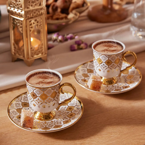 Karaca Afife, set koffiekopjes, 2 personen, 90 ml