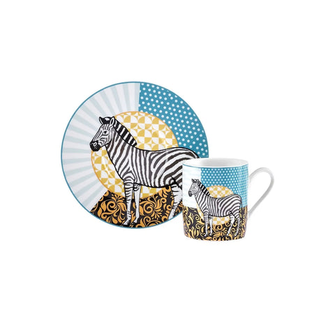 Karaca Animal, set koffiekopjes, 6 personen, 90 ml