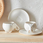 Karaca Fil Coffee Cup Set, 2 Persons, 90 ml, Porcelain 